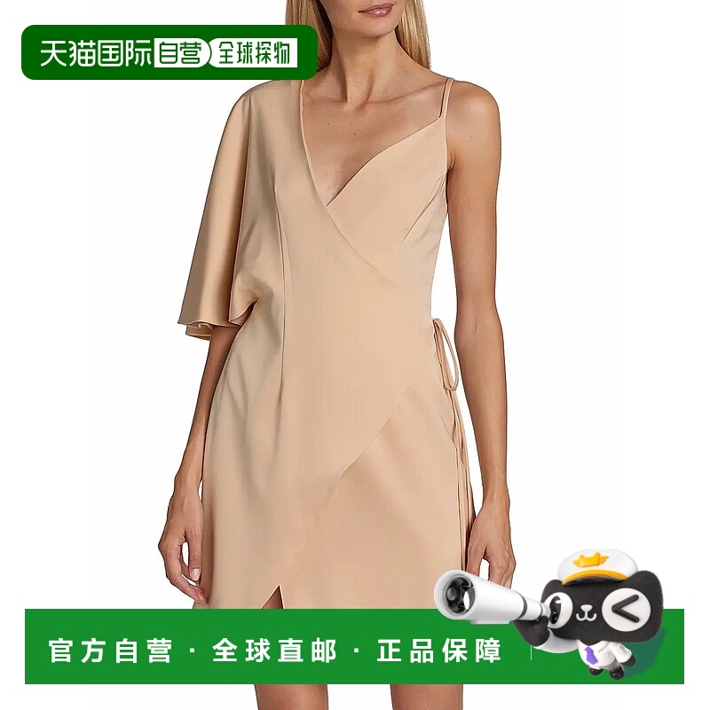 自营 kimberly goldson骨纹Laurel Wrap剪影飘逸袖迷你连衣裙 美