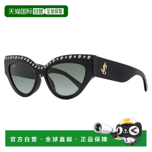 自营Jimmy Choo女士猫眼太阳镜Sonja/G/S 8079O黑色55mm-8079o 美