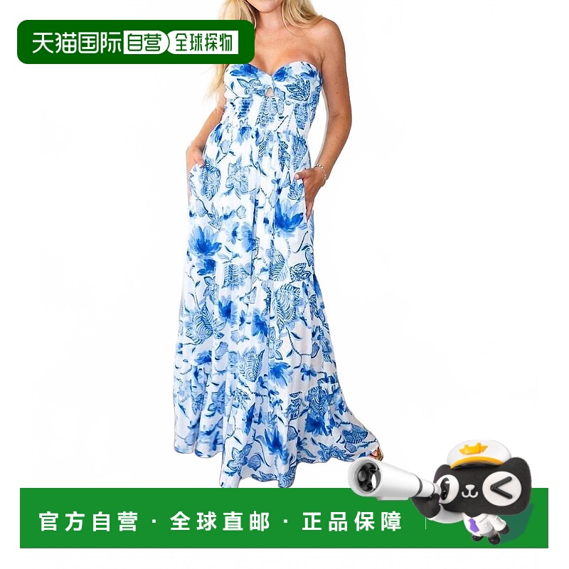 自营keepsakeSantorini Breeze蓝色花朵连体衣 美国奥莱直发