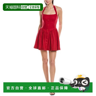 自营opto.p.t Piper Linen Dress - red 美国奥莱直发