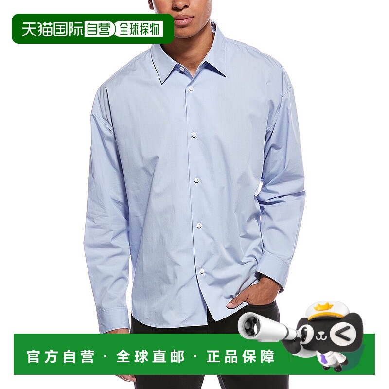 自营FRAME Denim Relaxed Cotton Shirt - blue 美国奥莱直发