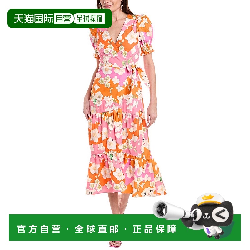 自营Hutch Midi Wrap Dress - pink 美国奥莱直发