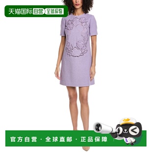 Tweed Wool Lined Silk Detail Floral Renta 自营Oscar