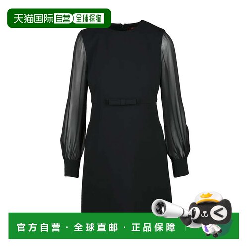 自营max maraRitmo Flared Dress - Black - black 美国奥莱直发