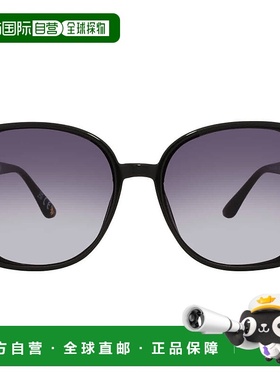 自营Nine West NW 23 458 BLK Smoke Square Ladies Sunglasses 1