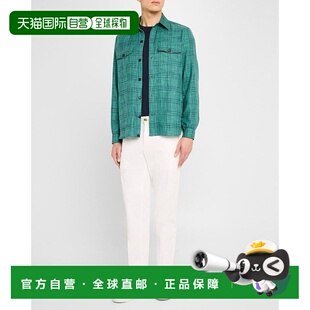 男士 isaia 衬衫 羊毛格纹外套长袖 休闲时 1h可退 正品 美国直邮