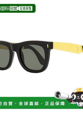 自营 Retrosuperfuture 中性款矩形太阳镜 Ciccio ZGL 黑色/金色