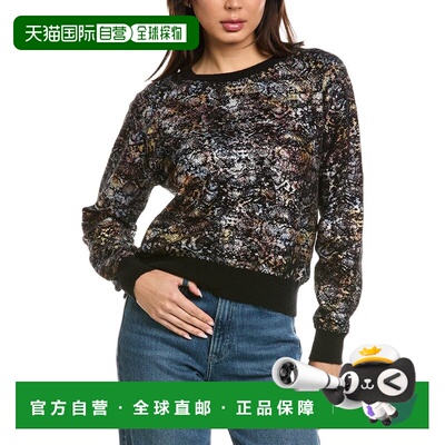 自营brodie cashmereBrodie羊绒Felicity蛇形圆领羊绒毛衣-黑色