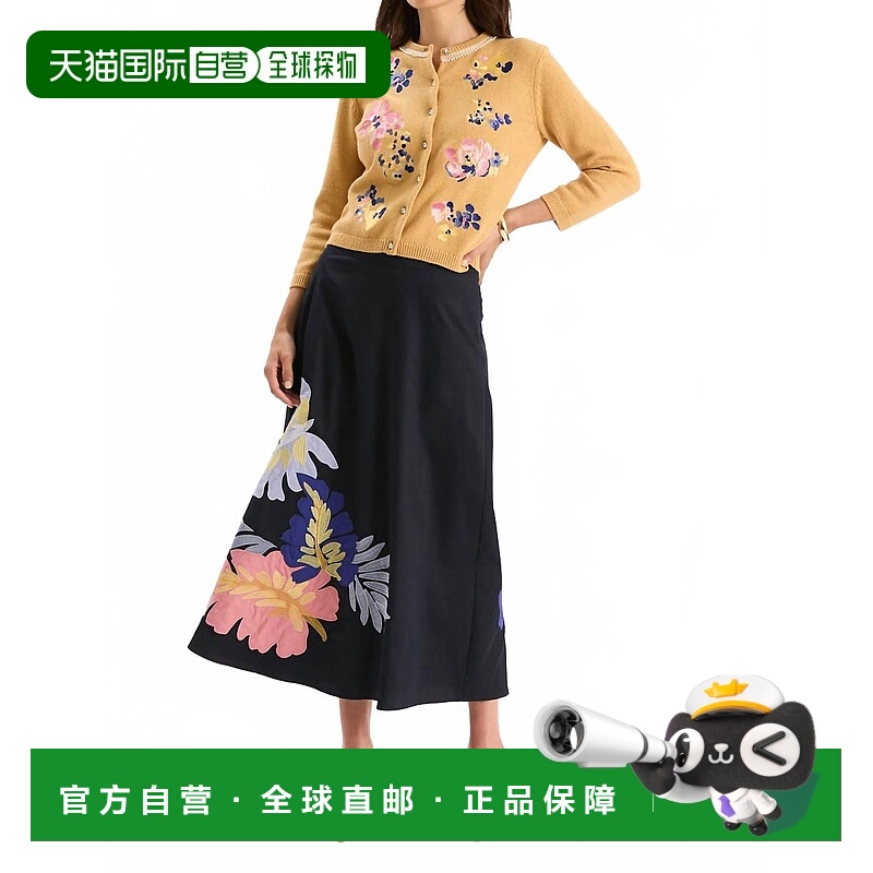 自营tyler boeValentina Applique Skirt In Navy - navy 美国奥