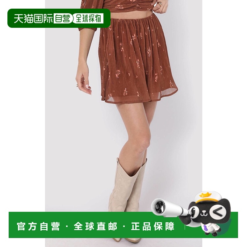 自营sadie & sageLast Dance迷你裙棕色多色棕色多色 美国奥莱直