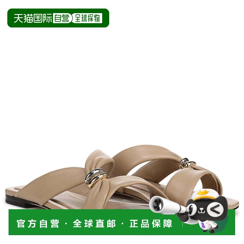 自营Vince Vilma凉鞋女式保暖杏仁皮革方头拖鞋ZOGG3852-米色 美