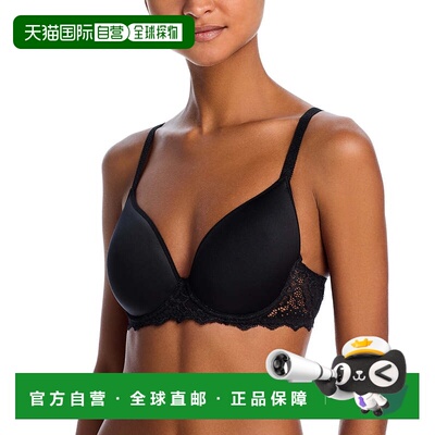 自营Simone Perele Caresse Underwire Plunge Bra - Black - bla