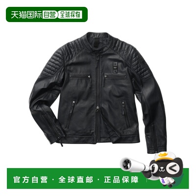 自营blauerBlack Crossland Leather Jacket - black 美国奥莱直