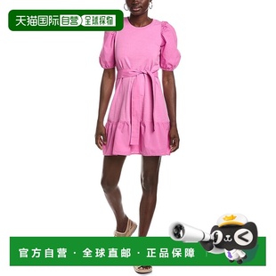 美国奥莱 自营 粉红色 LTD伊万杰琳腰带迷你连衣裙 直 Nation