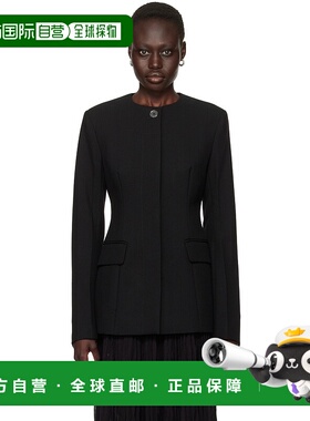 1h可退 香港直邮潮奢 toteme 女士 黑色 Collarless Cinched 夹克
