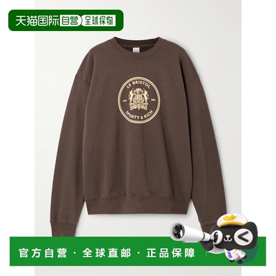 自营 SPORTY & RICH 女士 + Le Bristol 巴黎盾徽印花棉针织卫衣