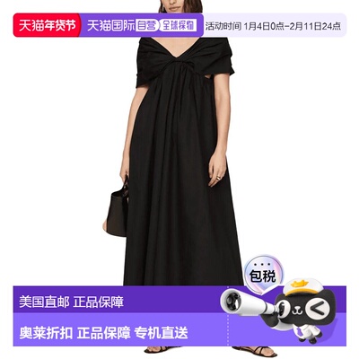 自营Adam Lippes Sibyl Dress - black 美国奥莱直发连衣裙长裙