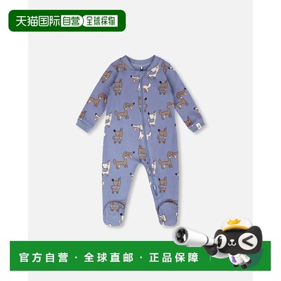 自营deux par deuxOrganic Cotton Baby One-Piece Pyjama Blue D