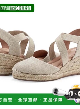 自营Women's Easy Spirit Meza 7 Sandals Ivory Wedge Heel Espa