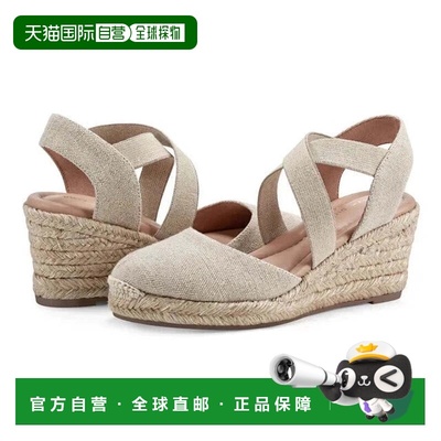 自营Women's Easy Spirit Meza 7 Sandals Ivory Wedge Heel Espa