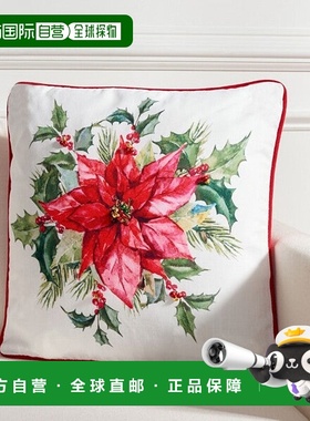 自营 safaviehGwendolen 枕头 - 米色/红色/绿色 美国奥莱直发