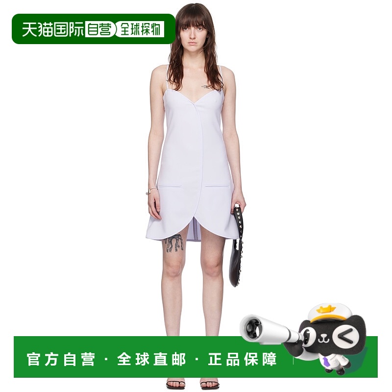 1h可退 香港直邮潮奢 Courreges 女士 蓝色 Ellipse 连衣裙 224CR