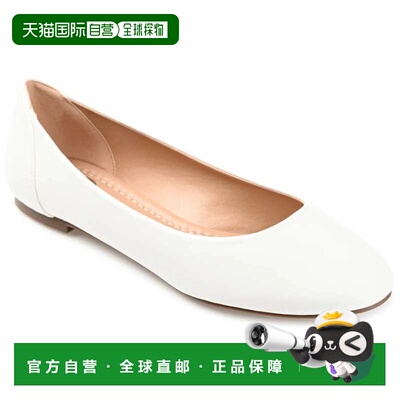 自营Journee Collection Kavn Ballet Flats Women's White Round