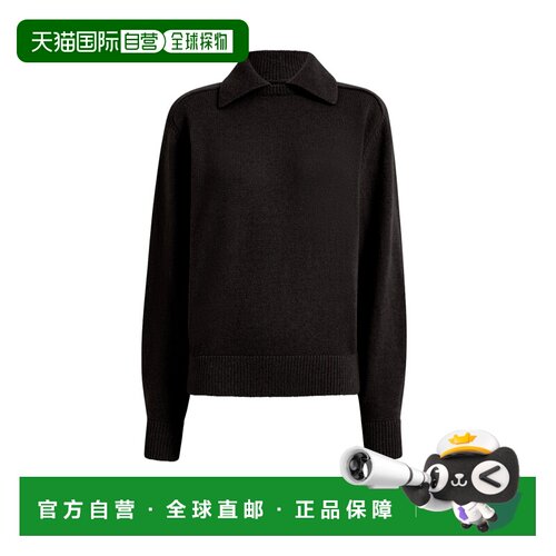 自营khaite黑色Jackson羊毛混纺毛衣-黑色 美国奥莱直发