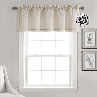 Valance ivory 直 美国奥莱 decorRosalie Faux lush Linen