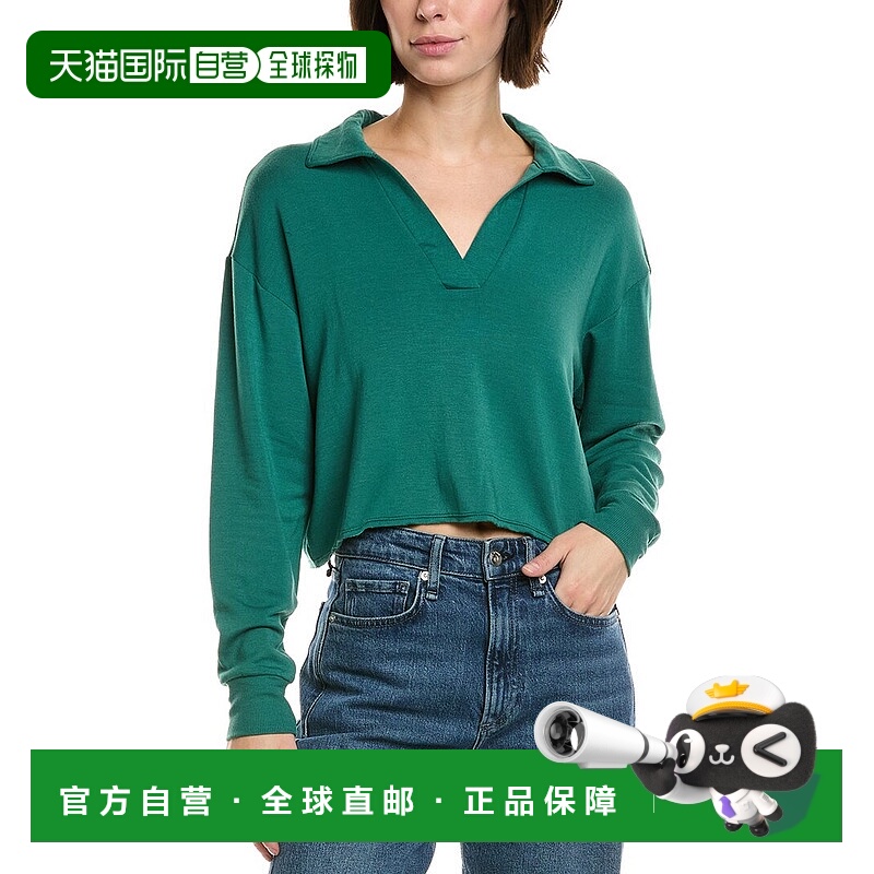 自营Splits59 Joan Fleece Polo Sweatshirt - green 美国奥莱直