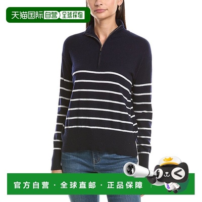 自营InCashmere 1/4-Zip Cashmere Sweater - black 美国奥莱直发