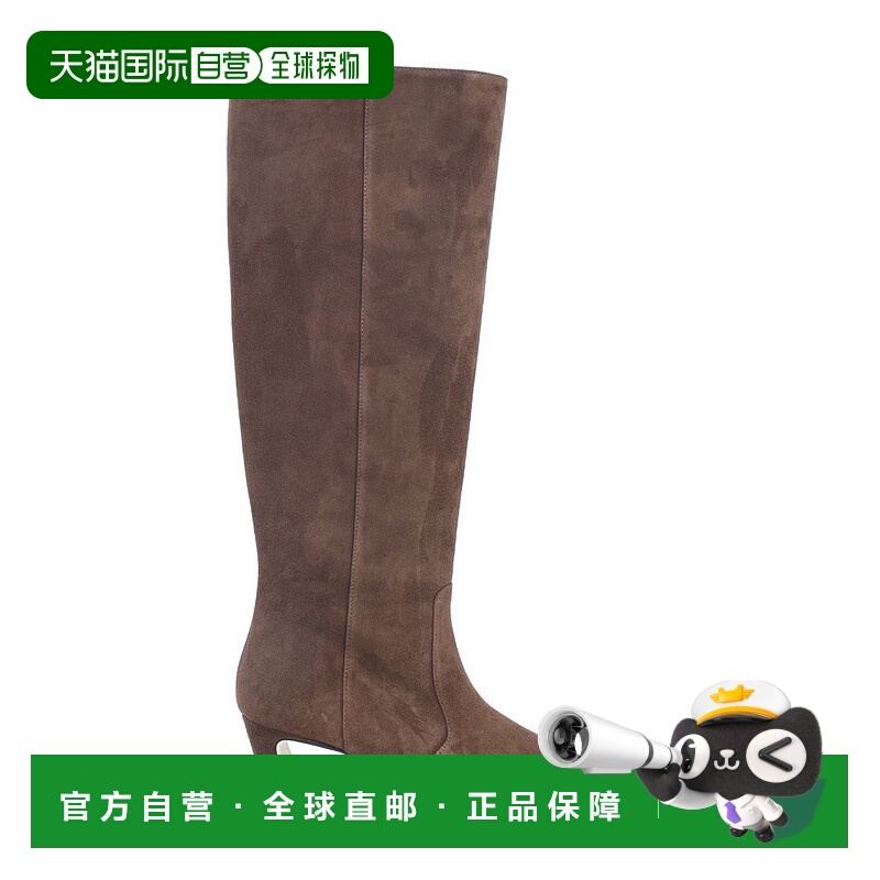 自营stuart weitzmanMid-Height Suede Boots With Pointed Toe A