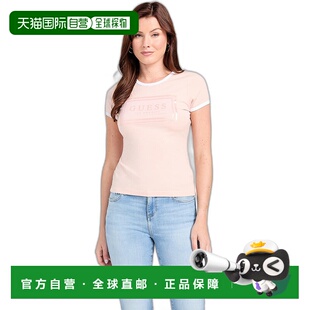 美国奥莱 自营guessBeau 玫瑰蒸气 Tee 直发 Ringer