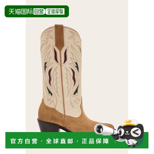 自营Frye女士Shelby Deco针线穿M-白色 美国奥莱直发厚底鞋