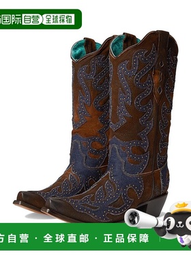 1h可退 【美国直邮】corral 女士 靴子新款皮鞋女靴牛仔靴