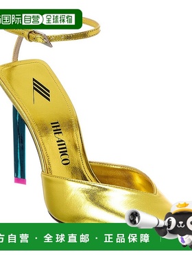 自营 the atticoAttico Perine 皮革高跟鞋 - 金色 美国奥莱直发