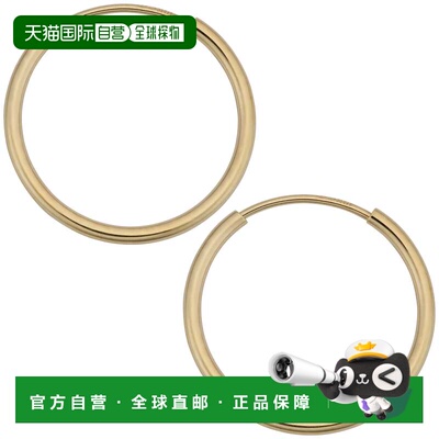 自营sabrina14K Yellow Gold Endless Hoop Earrings - yellow go