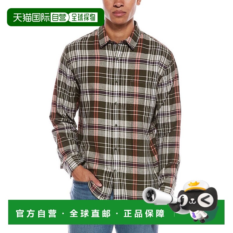 1h可退 【美国直邮】vince 男士 衬衫格子休闲