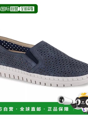 自营Easy Street Fresh Sneakers Women's Wide Navy Slip On Per