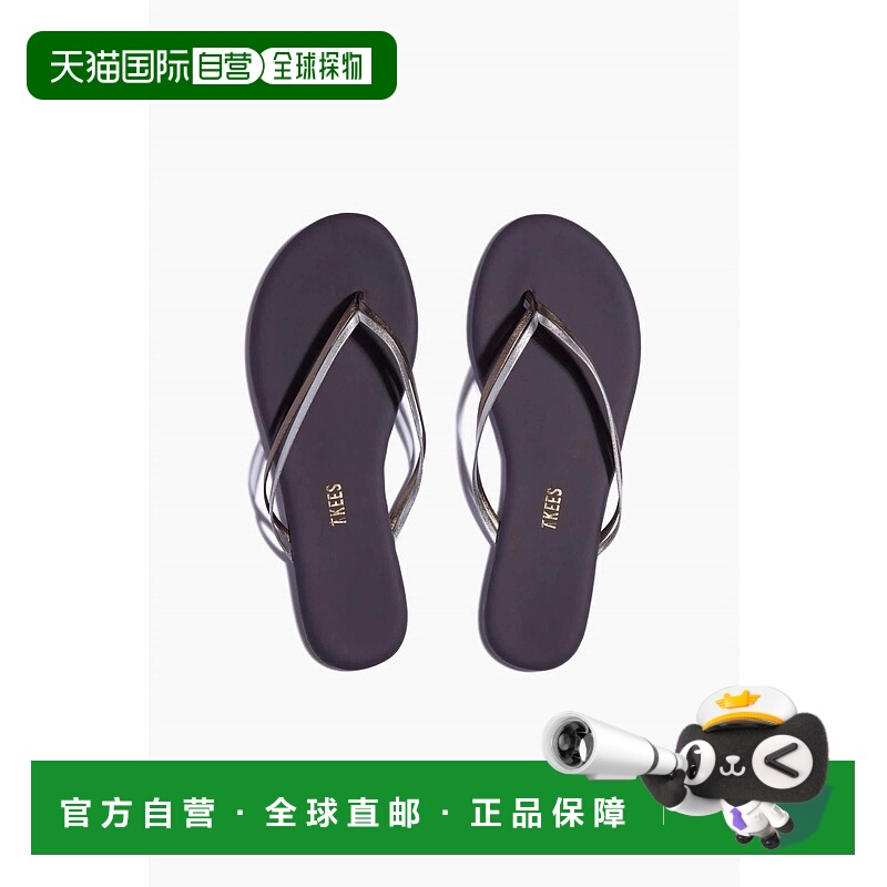自营 tkeesWomen's Duos Flip Flop In Silver Showers - silver