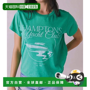 美国奥莱直发 薄荷绿 自营 chaser汉普顿游艇俱乐部图案T恤薄荷绿