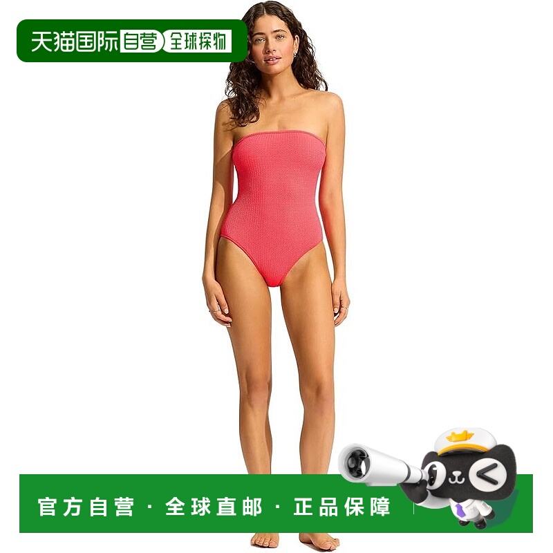 自营Seafolly Sea Dive Bandeau One-Piece Women's Snapdragon S