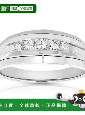 自营 vir jewels1/2 克拉男士 5 石公主钻石订婚戒指铂金 SI 净度