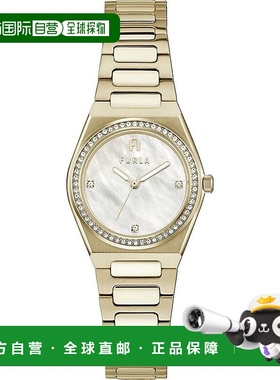自营Furla Stainless Steel Dress Women's Watch - gold 美国奥