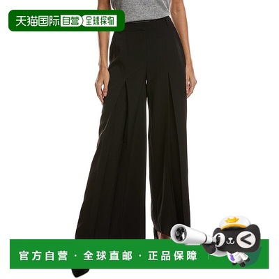 自营Kenneth Cole High-Rise Inverted Pleat Wide Leg Pant - bl