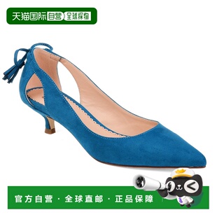 自营 Journee Collection 女装 Bindi 小猫鞋跟 - 蓝绿色 美国奥
