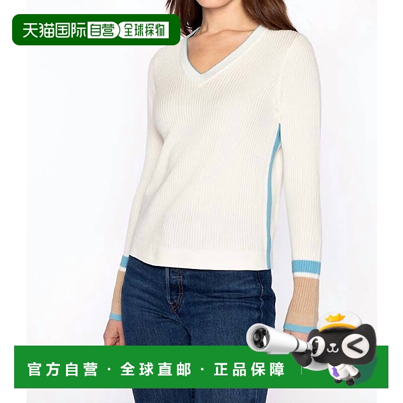 自营kinross cashmereWomen's Colorplay Top In Cream - cream