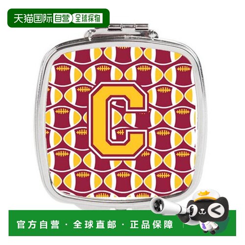 自营Carolines Treasures CJ1081-CSCM 字母 C 足球栗色和金正品