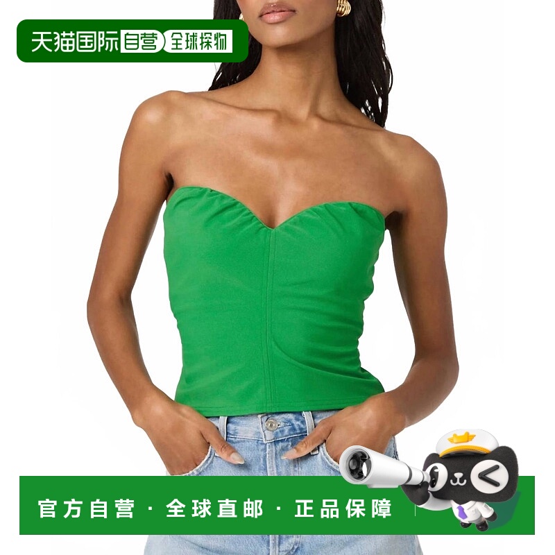 自营astr the label摩根无肩带甜心上衣凯利绿-凯利绿 美国奥莱直