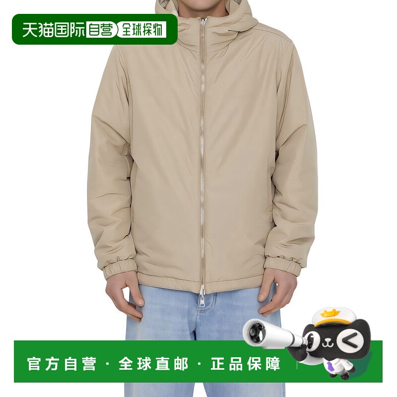 自营burberryHooded Casual Jacket With Subtle Plaid And Zip C